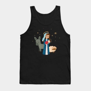 Christmas Nativity Mary and Child Tank Top